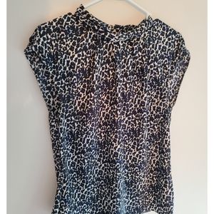 Michael Kors Leopard Print Sleeveless Shirt Size 12